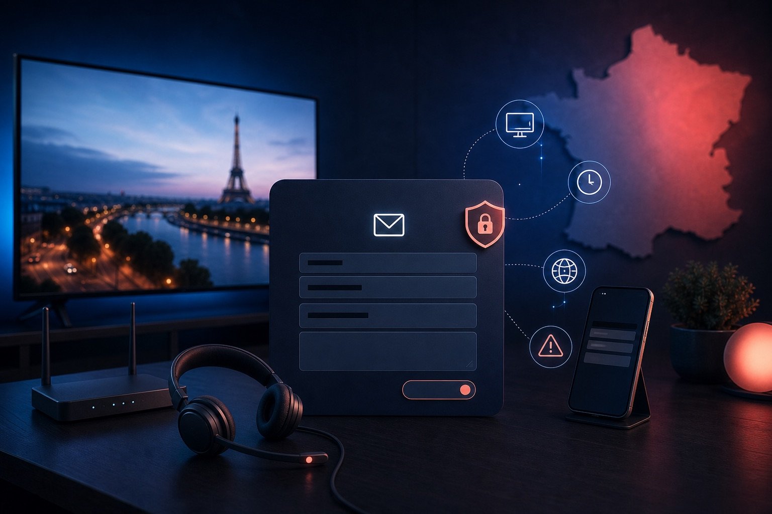 Contact pour un abonnement IPTV France avec informations techniques et accès protégés