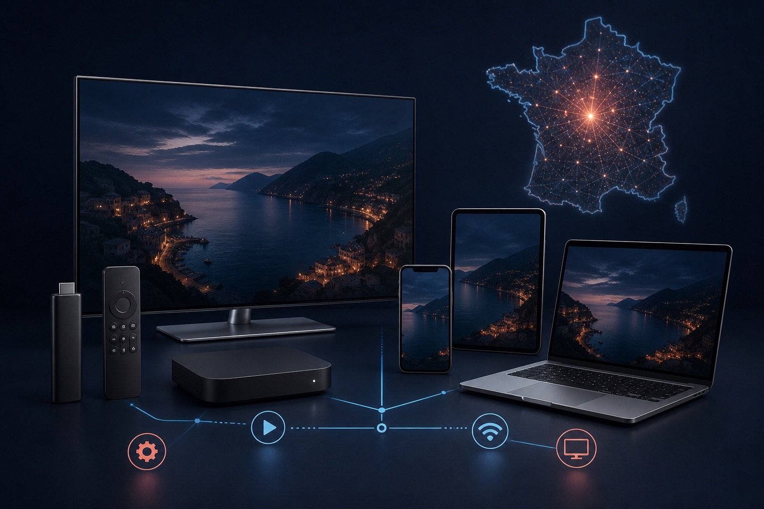 Guides IPTV par appareil pour Smart TV, box, mobile et ordinateur
